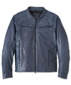 Men's Capitol Triple Vent System 2.0 Leather Jacket - Ombre Blue front
