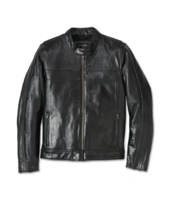 Men's H-D Flex Layering System Café Racer Leather Jacket Outer Layer front