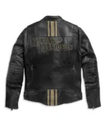 Men's H-D Triple Vent Passing Link II Leather Jacket back