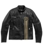 Men's H-D Triple Vent Passing Link II Leather Jacket front