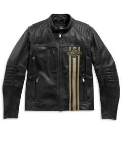 Men's H-D Triple Vent Passing Link II Leather Jacket front