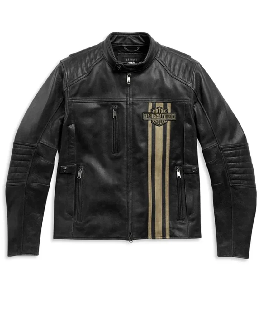 Men's H-D Triple Vent Passing Link II Leather Jacket front