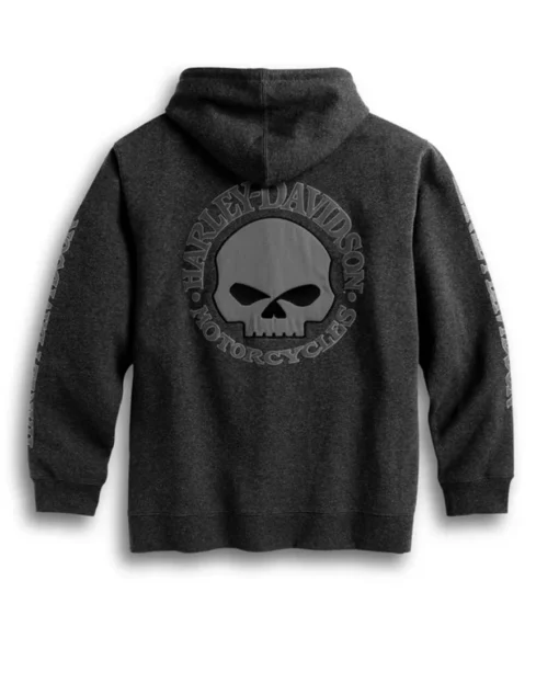 Men's Hooded Willie G Skull Sweatshirt back