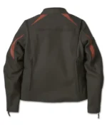 Men's Paradigm Triple Vent System 2.0 Leather Jacket - Black Olive back