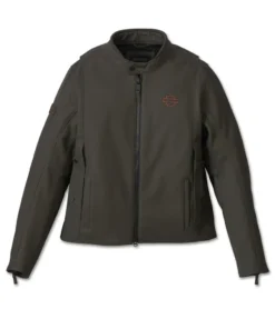 Men's Paradigm Triple Vent System 2.0 Leather Jacket - Black Olive front