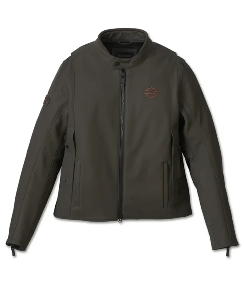 Men's Paradigm Triple Vent System 2.0 Leather Jacket - Black Olive front