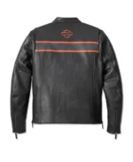 Men's Victory Lane II Leather Jacket - Black back