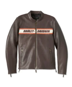 Men's Victory Lane II Leather Jacket - Java front