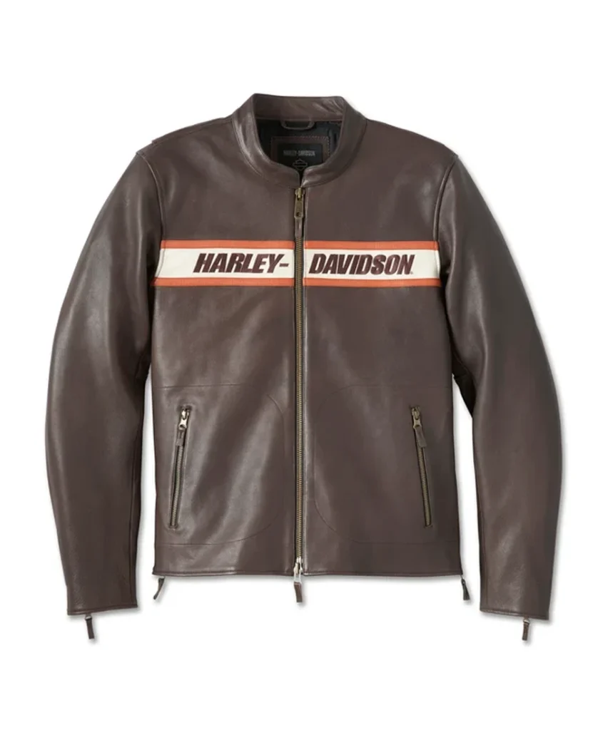 Men's Victory Lane II Leather Jacket - Java front