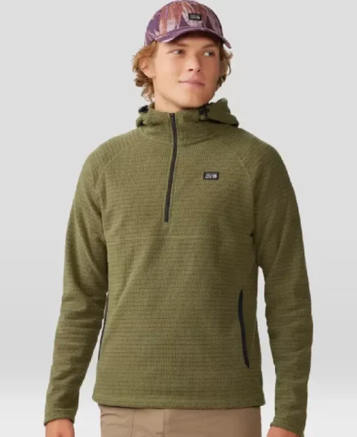 Mountain-Hardwear-Summit-Grid-Green-Hoodie