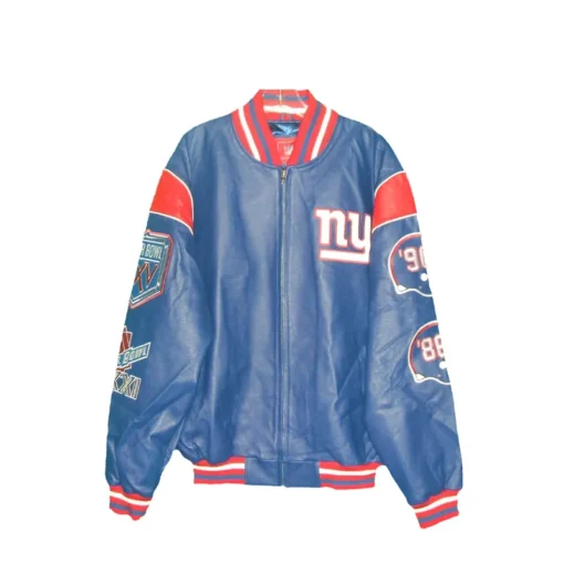 New-York-Giants-Leather-Blue-Jacket