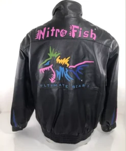 Nitro Fish Bomber Leather Jacket back