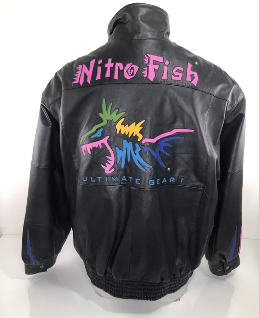 Nitro Fish Bomber Leather Jacket back