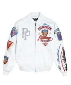 Pelle Pelle American Bruiser White Plush jacket front