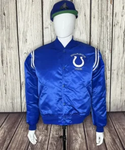 Pino-Indianapolis-Colts-Vintage-Blue-Satin-Varsity-Jacket