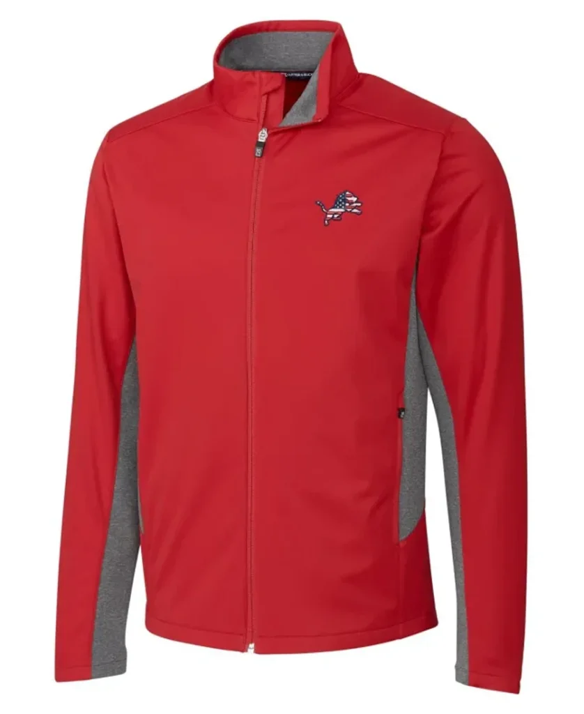 Quinton S Detroit Lions Red Zip Track Jacket