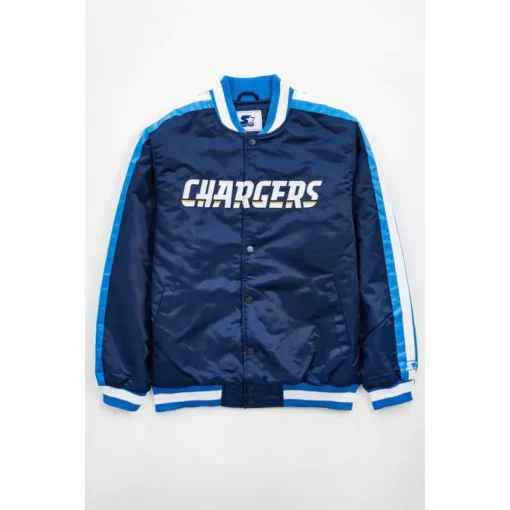Roger-L-Los-Angeles-Chargers-Blue-Satin-Varsity-Jacket