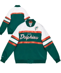 Sabbagh-Miami-Dolphins-Satin-Varsity-Jacket