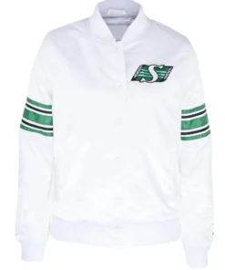 Saskatchewan Roughriders Line Up White Jacket front