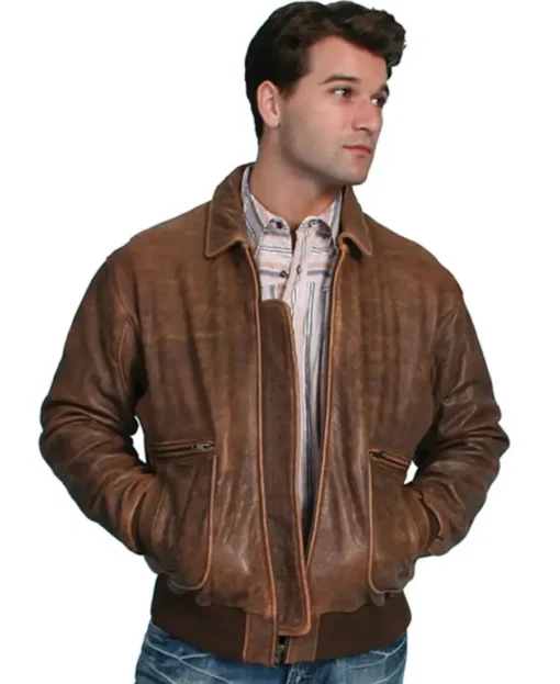 Scully Leather Jacket front