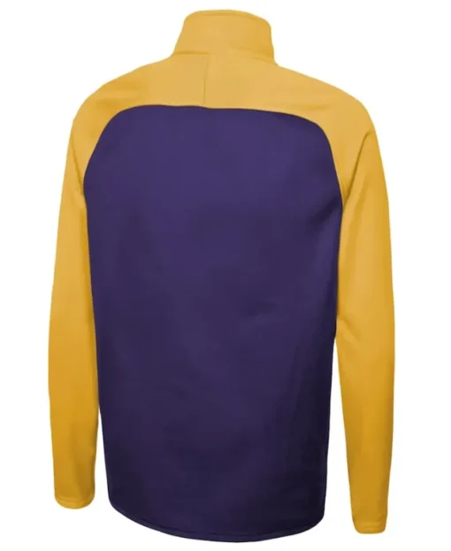 Simon A Minnesota Vikings Yellow and Purple Pullover Jacket back