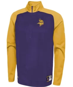 Simon A Minnesota Vikings Yellow and Purple Pullover Jacket front