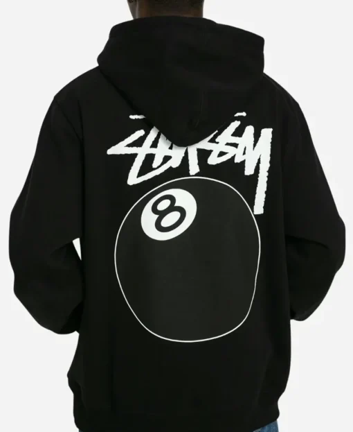 Stussy 8 Ball Black Hoodie back