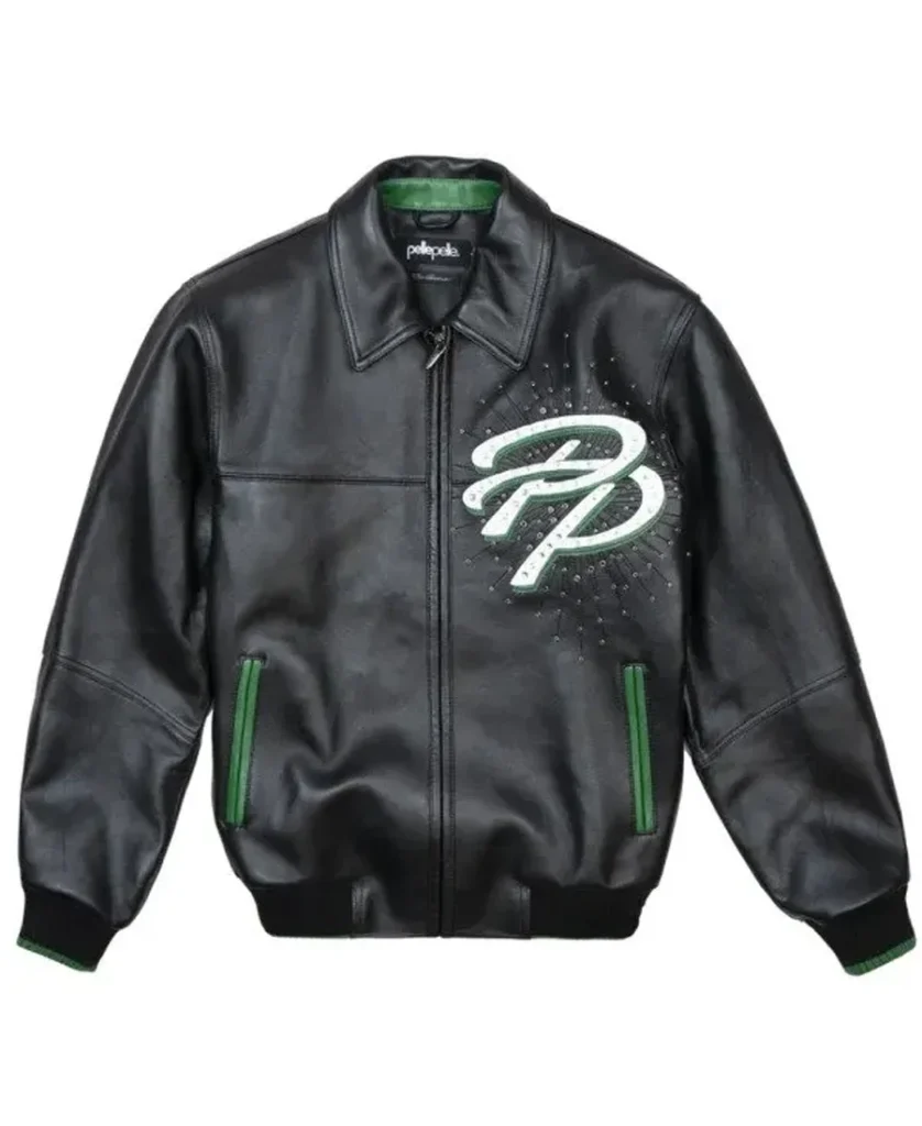 Trendy Greatest Of All Time Pelle Pelle Black Jacket front