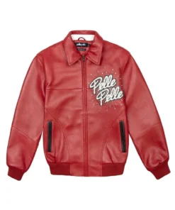 Trendy Pelle Pelle Soda Club World Famous Red Jacket front