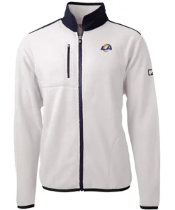 Wallace Los Angeles Rams White Zip Track Jacket