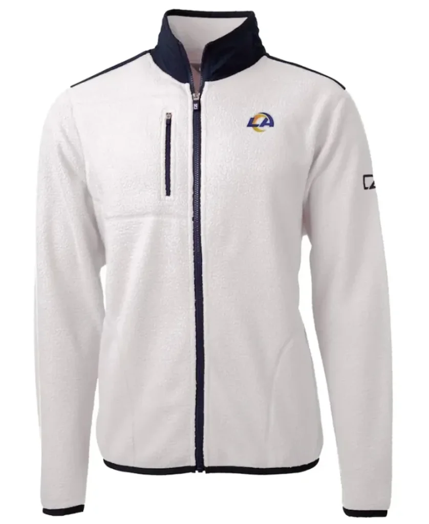 Wallace Los Angeles Rams White Zip Track Jacket