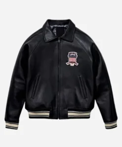 Avirex Bomber Leather Jacket front