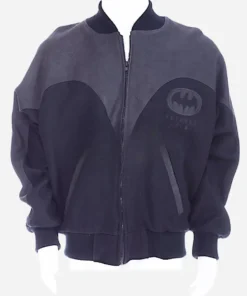 Batman Returns Varsity Letterman Leather Jacket front