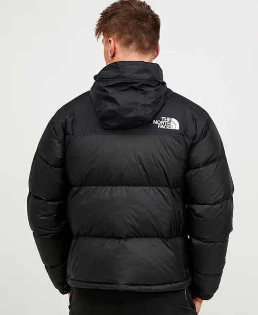 Black North Face Puffer Jacket back