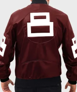 David Puddy Seinfeld 8 Ball Maroon Jacket back