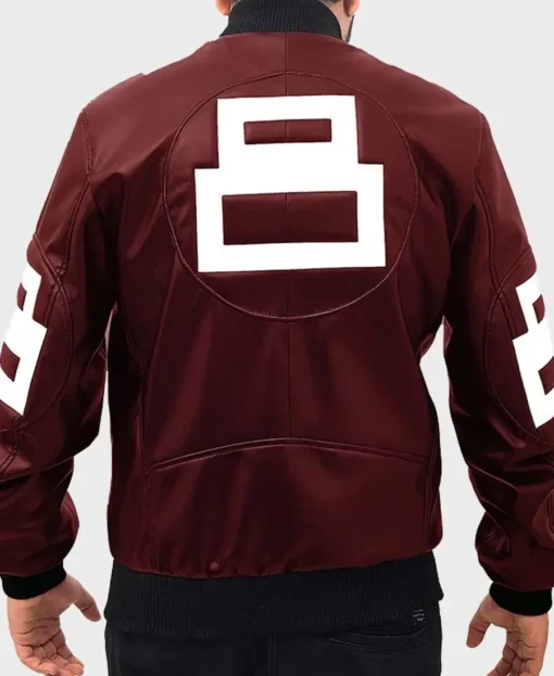 David Puddy Seinfeld 8 Ball Maroon Jacket back