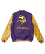 Daxton Minnesota Vikings Varsity Jacket back