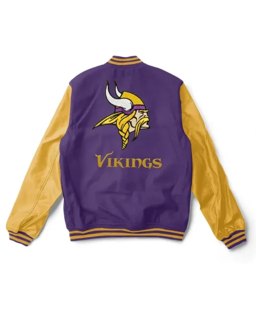 Daxton Minnesota Vikings Varsity Jacket back