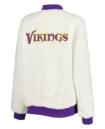 Gideon Minnesota Vikings Sherpa Bomber Jacket back