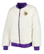 Gideon Minnesota Vikings Sherpa Bomber Jacket front