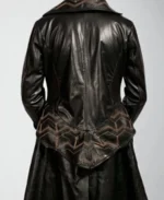 Handmade Leather Trench Coat back