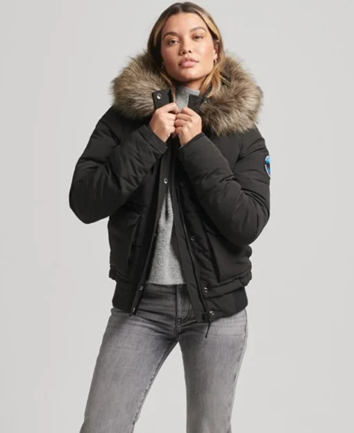 Hooded Everest Puffer Bomber front