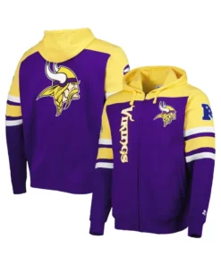 Jensen Minnesota Vikings Hooded Jacket front & back