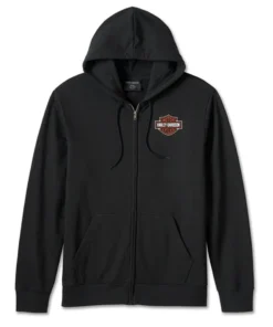 Men's Bar & Shield Zip-Up Hoodie front