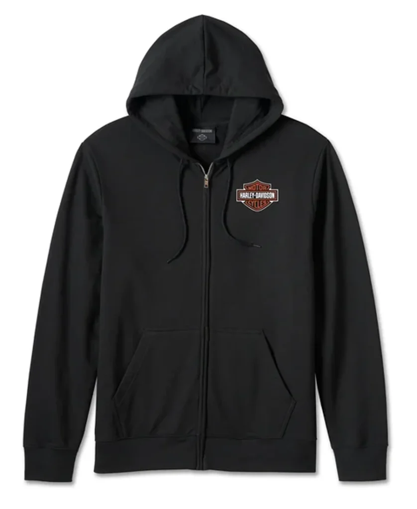 Men's Bar & Shield Zip-Up Hoodie front