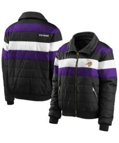 Minnesota Vikings Puffer Jacket front & back