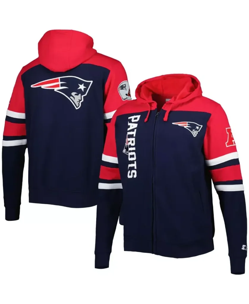 New England Patriots Starter Jacket front & back