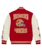 OVO x NFL San Francisco 49ers Varsity Jacket back