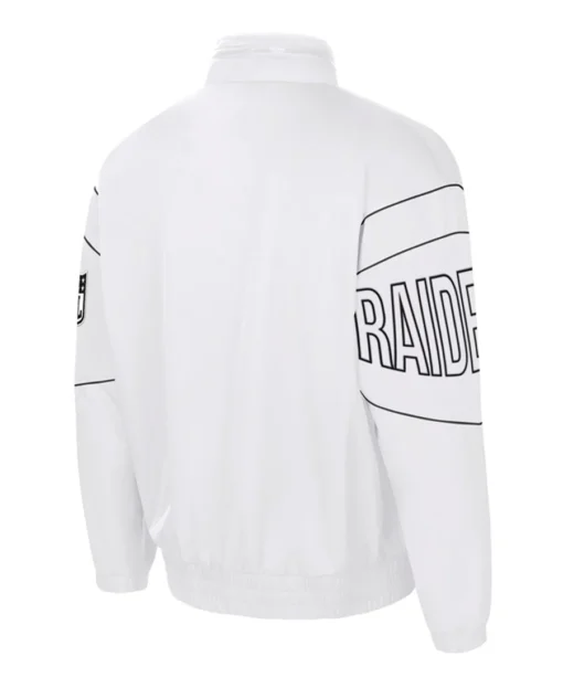 Raiders Al Davis Gust Oxford White Jacket back