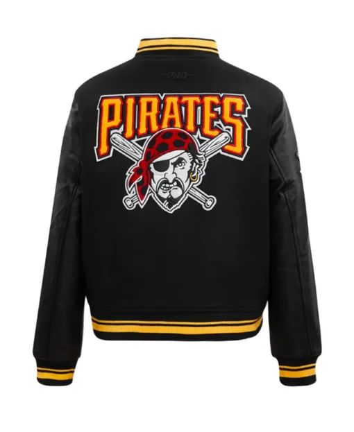 Retro Classic Rib Pittsburgh Pirates Varsity Jacket back